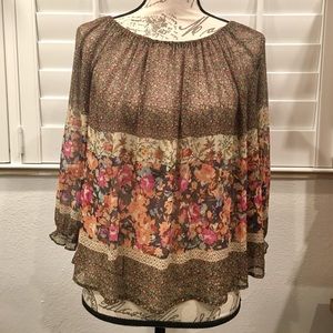 *SOLD*  Anthropologie Floral Blouse